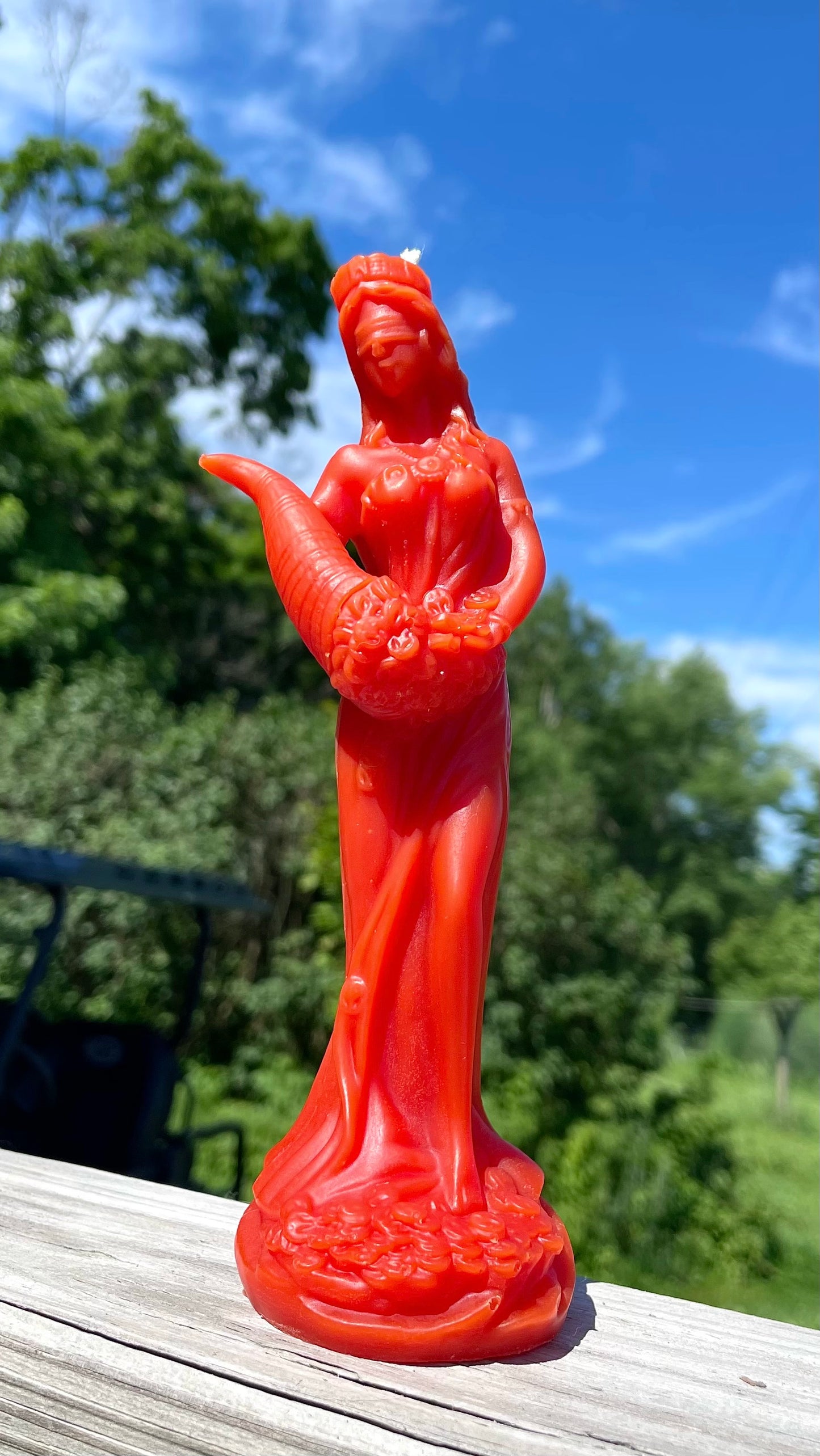 3D Goddess of Wealth silicone mold for candle soap resin 7”