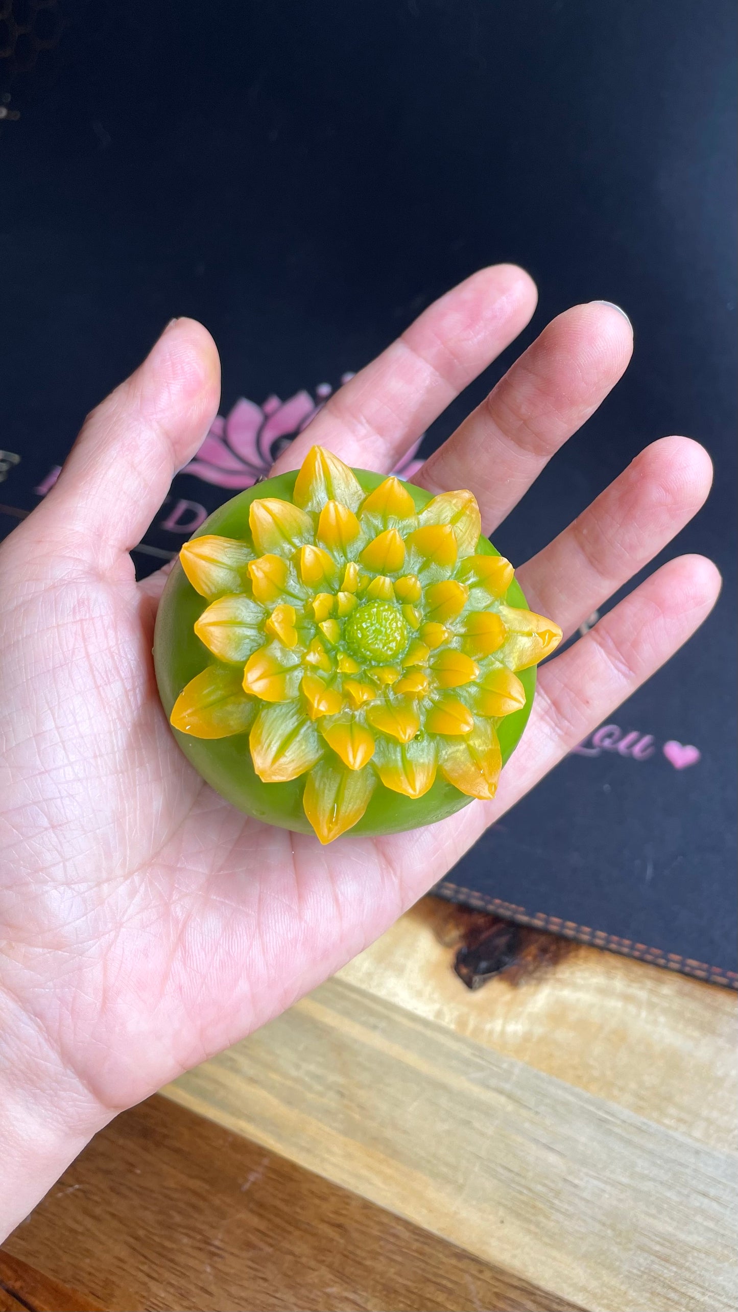 Silicone dahlia flower mold for candle soap