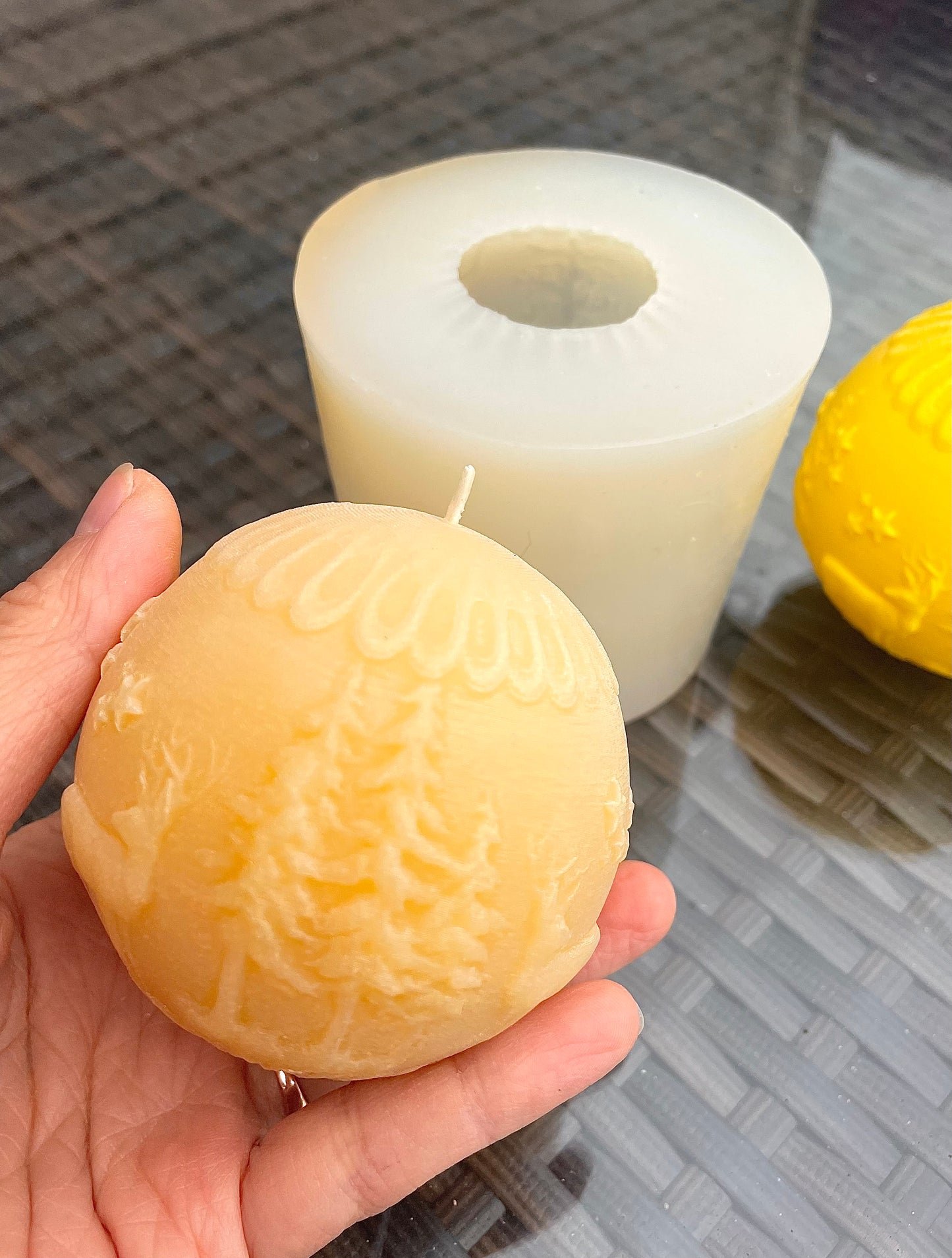 Christmas ornament ball mold 3”