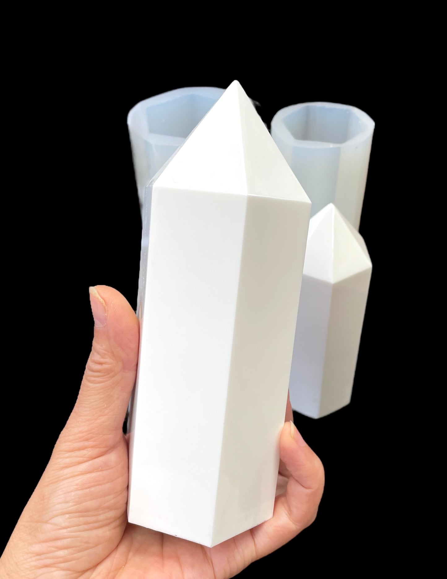 Hexagonal Crystal pillar mold for resin, candle , soap , concrete