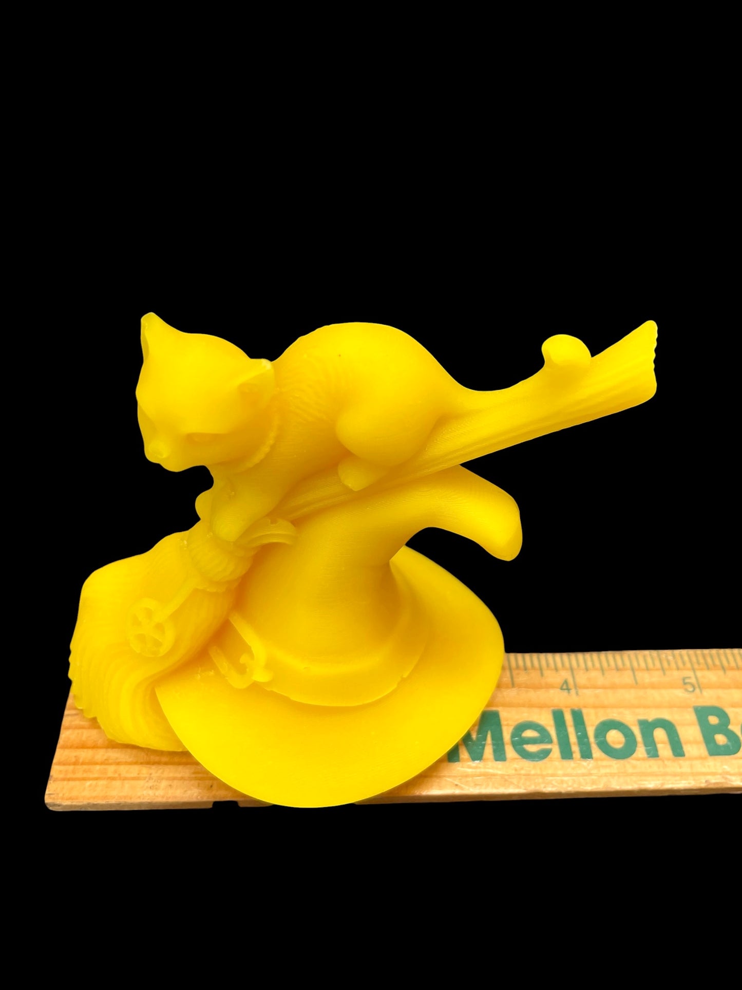 Witchcraft candle mold - witch’s hat broom cat - Halloween candle mold