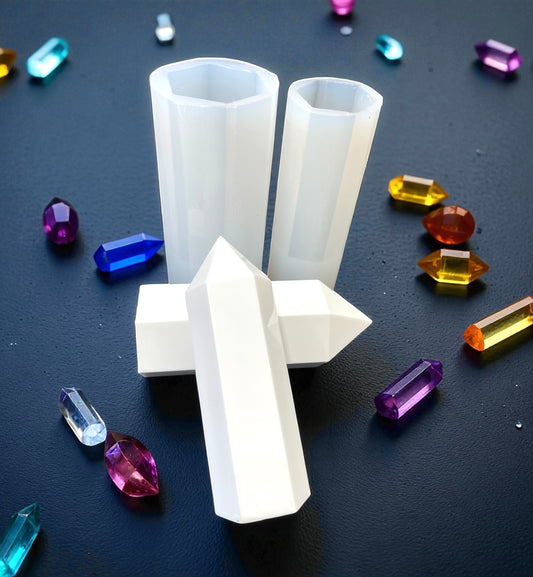 Hexagonal Crystal pillar mold for resin, candle , soap , concrete