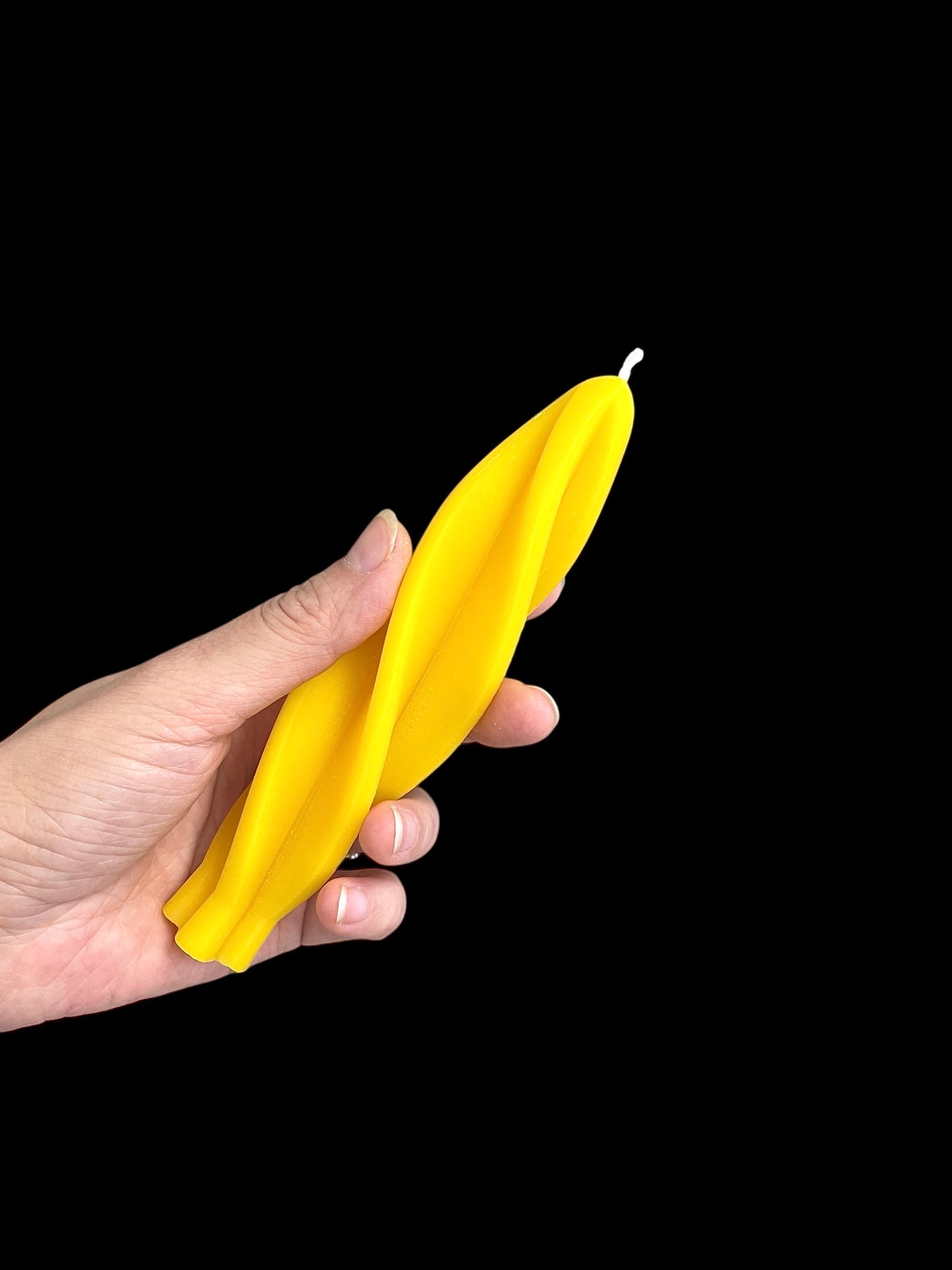 6” Twisted taper candle mold - spiral feathered twisted candle mold