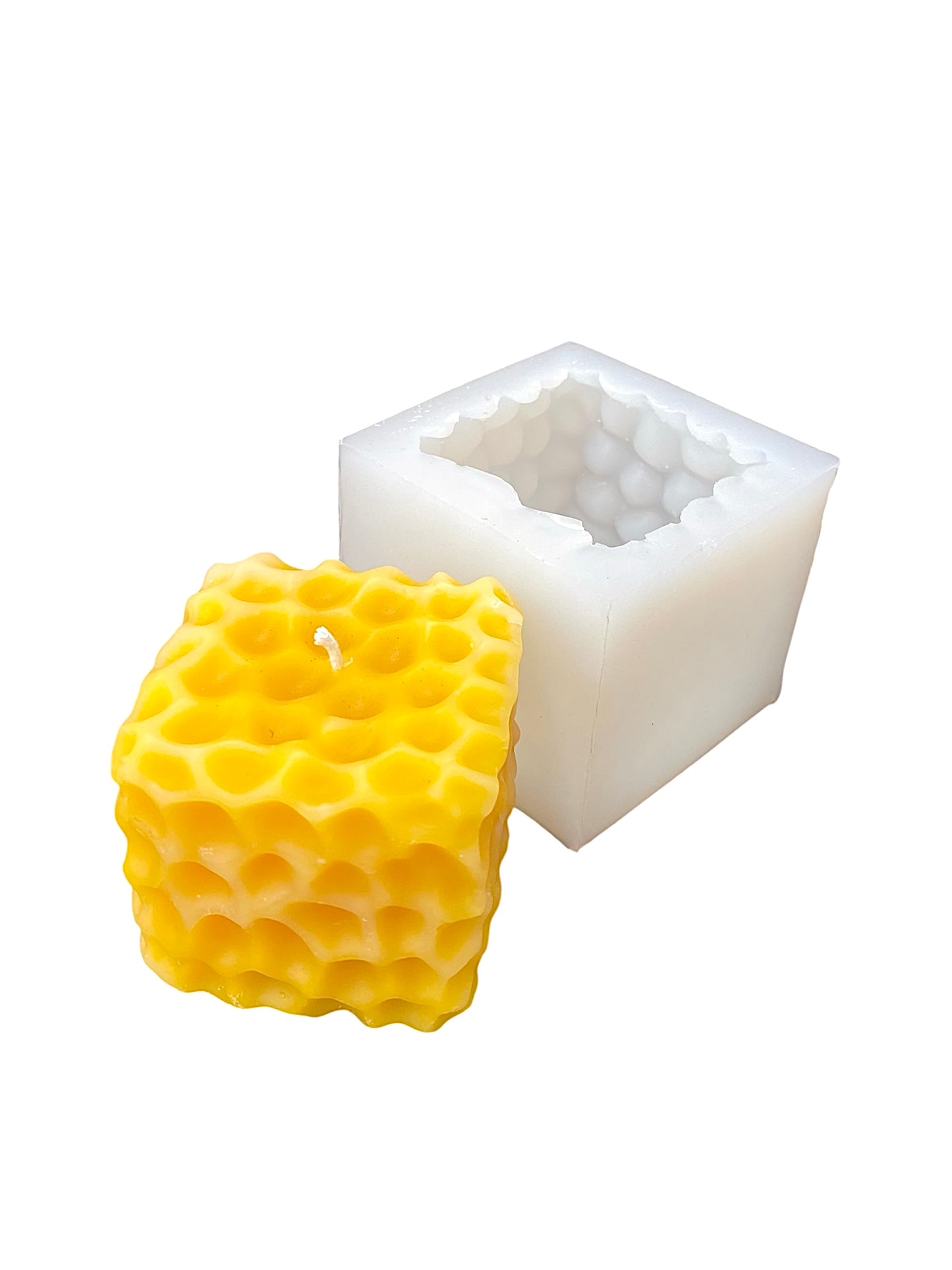 2 1/4” silicone square honeycomb mold for candle soap resin cake