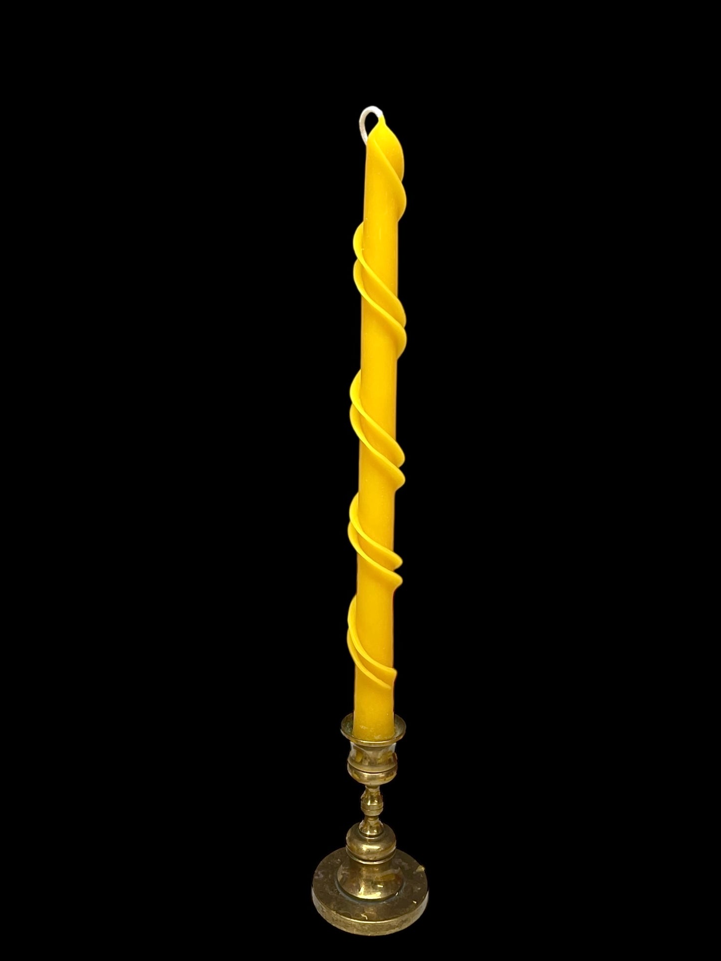 12” pure beeswax spiral taper candles ( set of 2)
