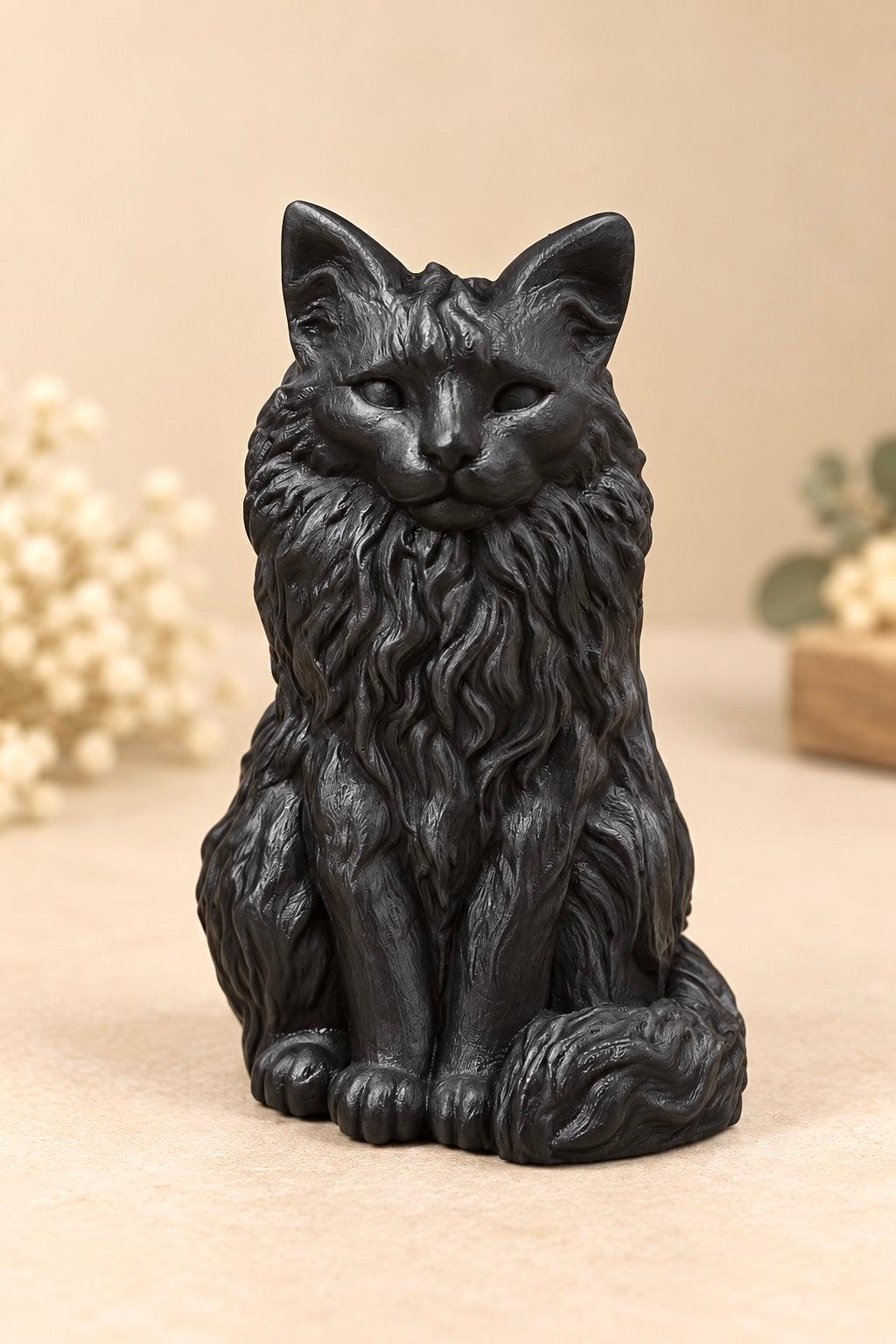 3D silicone Maine Coon cat candle mold - soap resin concrete mold