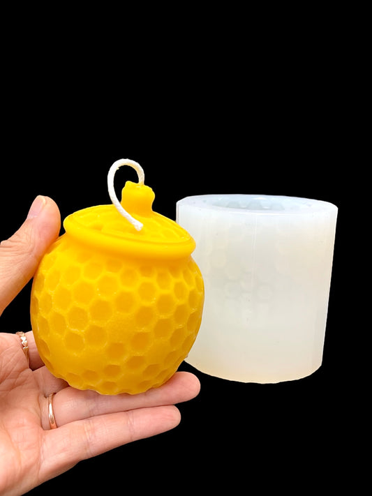Silicone honey jar candle mold 3 1/4”