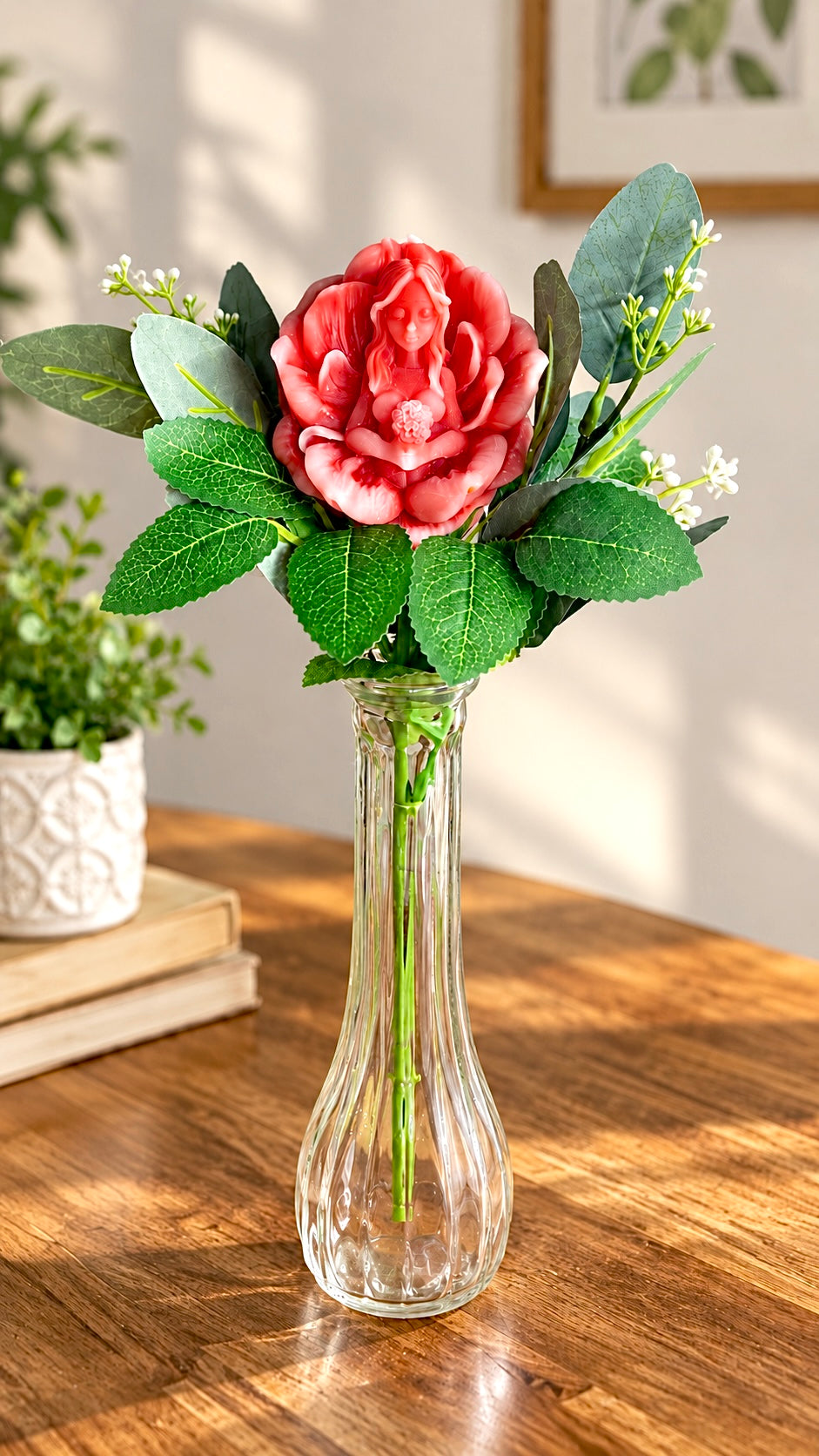 3D flower queen mold for soap candle resin - 3 1/4”