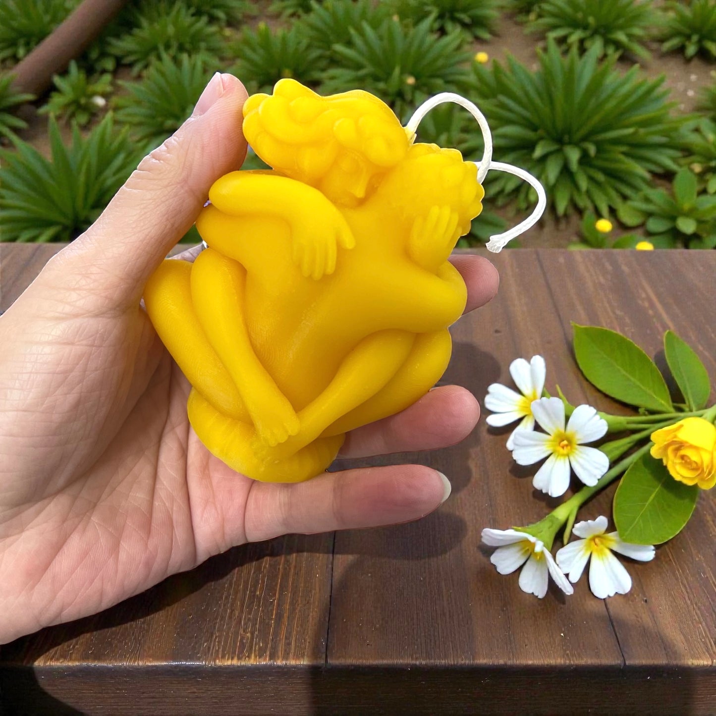 3D Silicone lover mold - Kama sutra style the lotus - lover embrace - Valentine candle mold