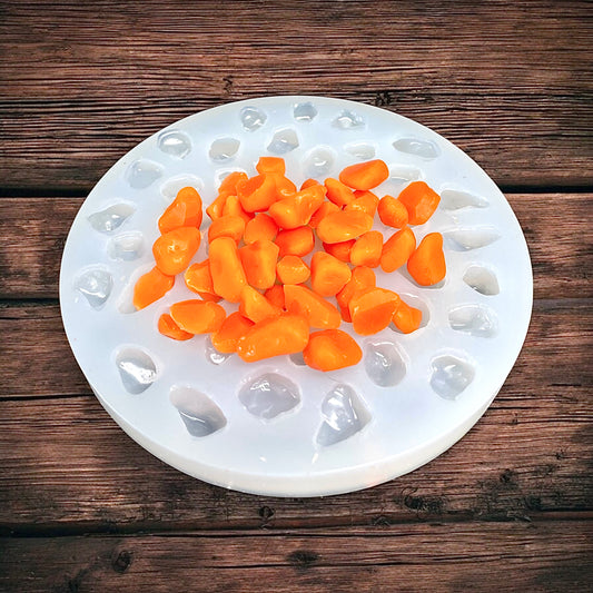 Silicone mold of pebbles Little rocks crystals