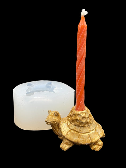 Silicone birthday taper candle holder mold - 1/4”  skinny taper holder