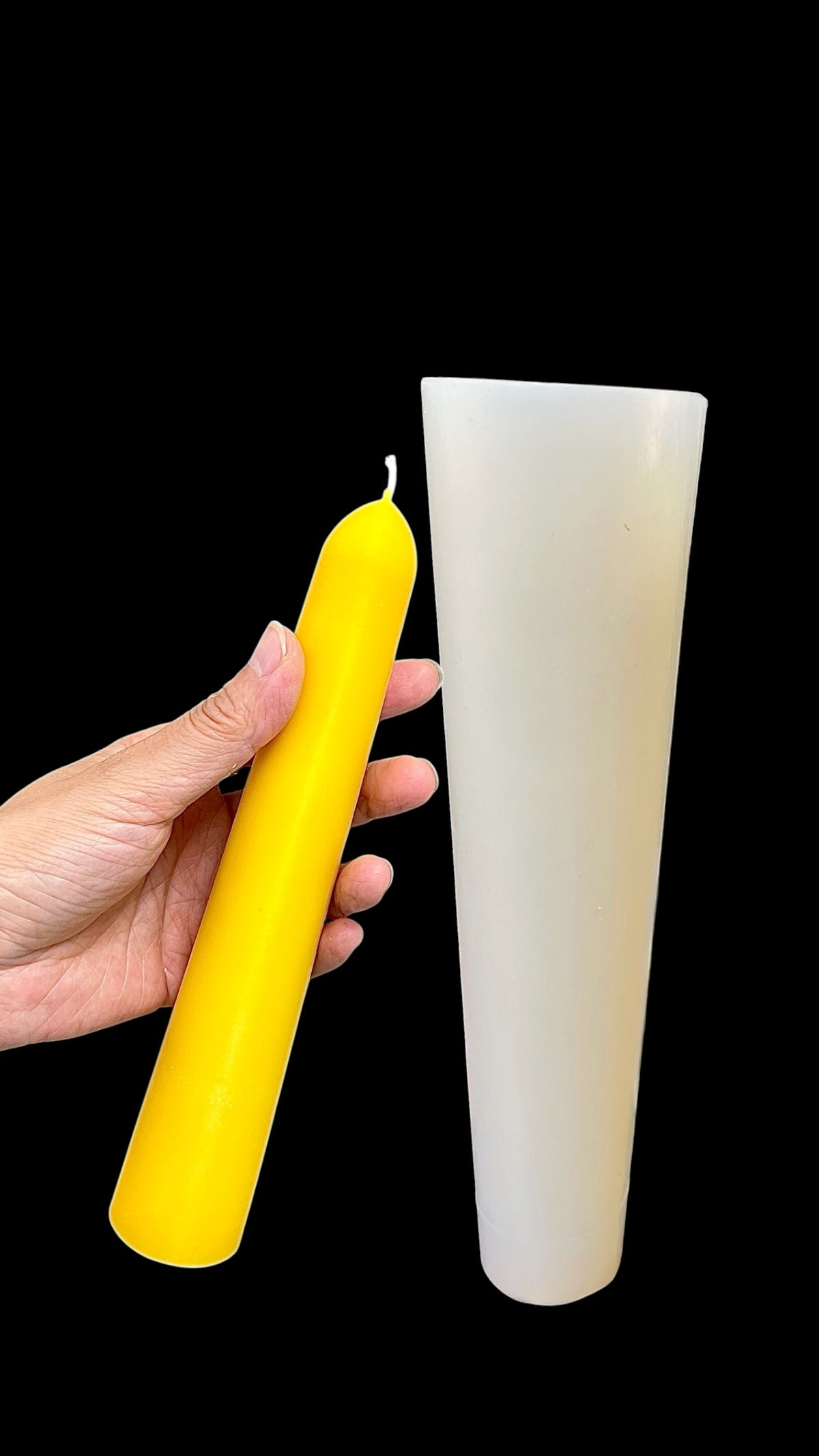 silicone stubby taper candle mold 4” 5” 8”