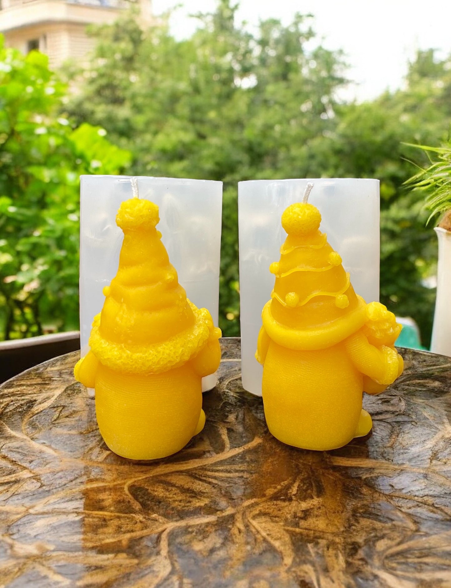 3.5” cute Christmas gnome mold for candle soap resin