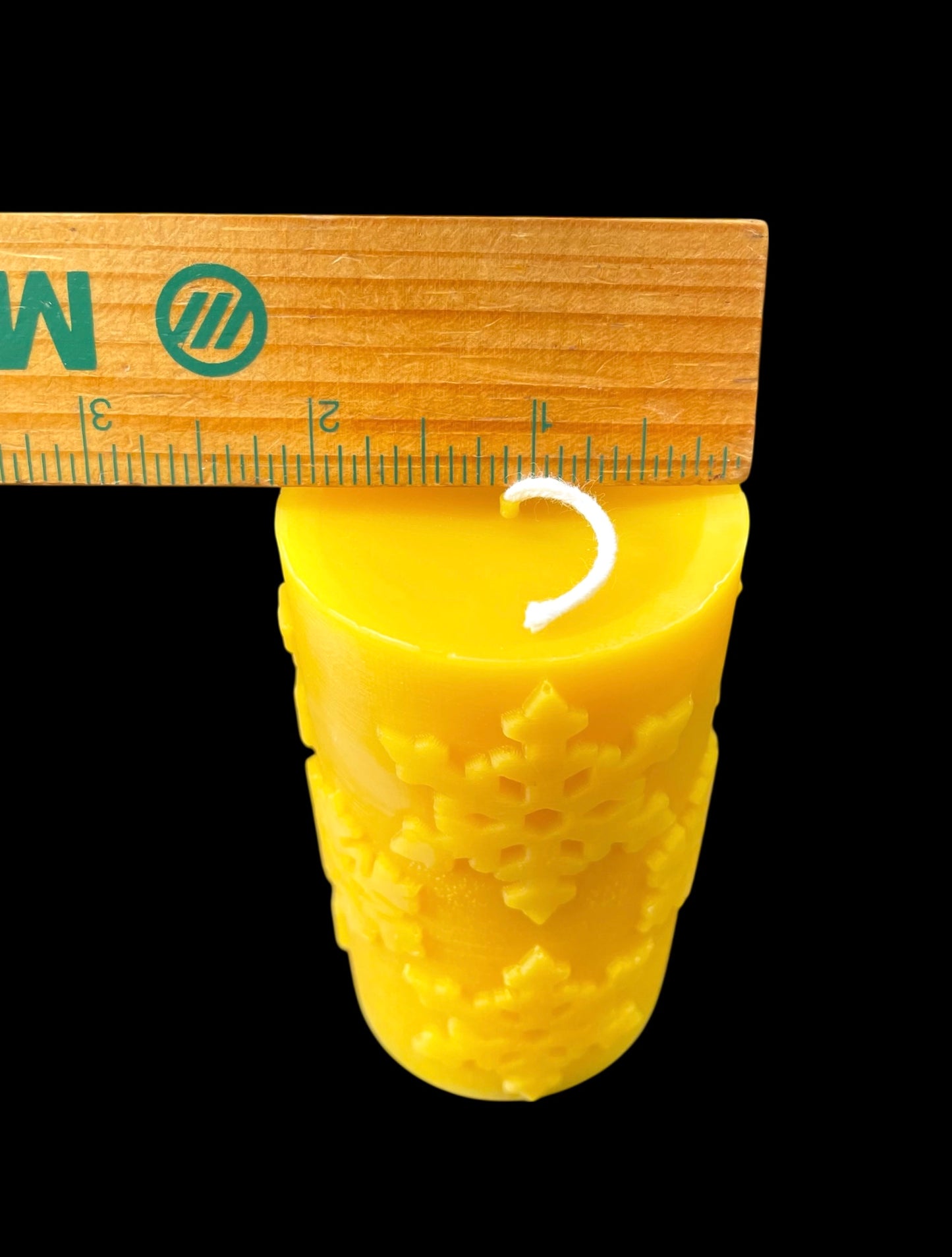 Silicone snowflake pillar candle Mold - holiday candle mold - cylinder mold - 2 1/8” x 3 3/4”