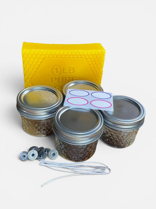 Small mason jar candle making kit