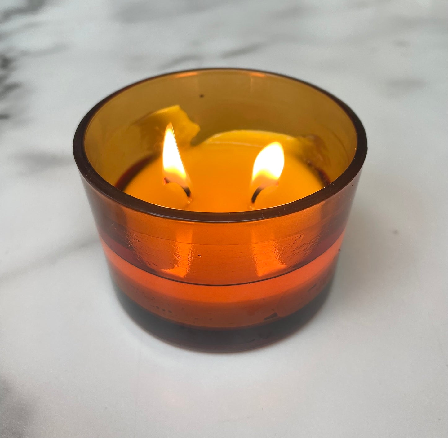 100% pure beeswax container candle - glass jar candle