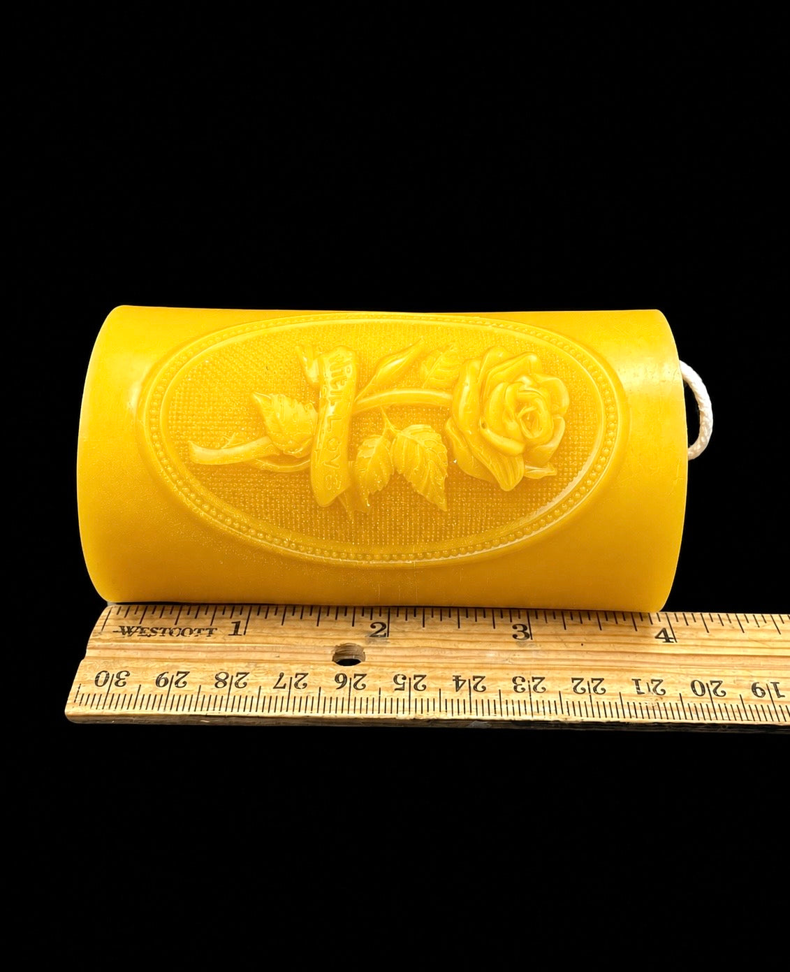 Silicone pillar candle mold designed with rose flower - Valentine candle mold