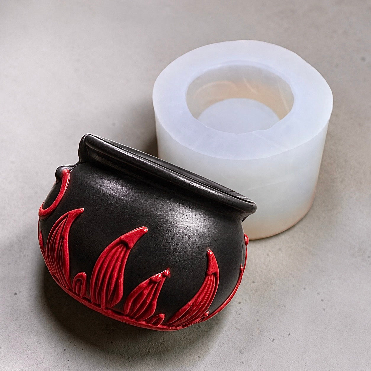 Silicone container mold - cauldron planter mold - pot mold