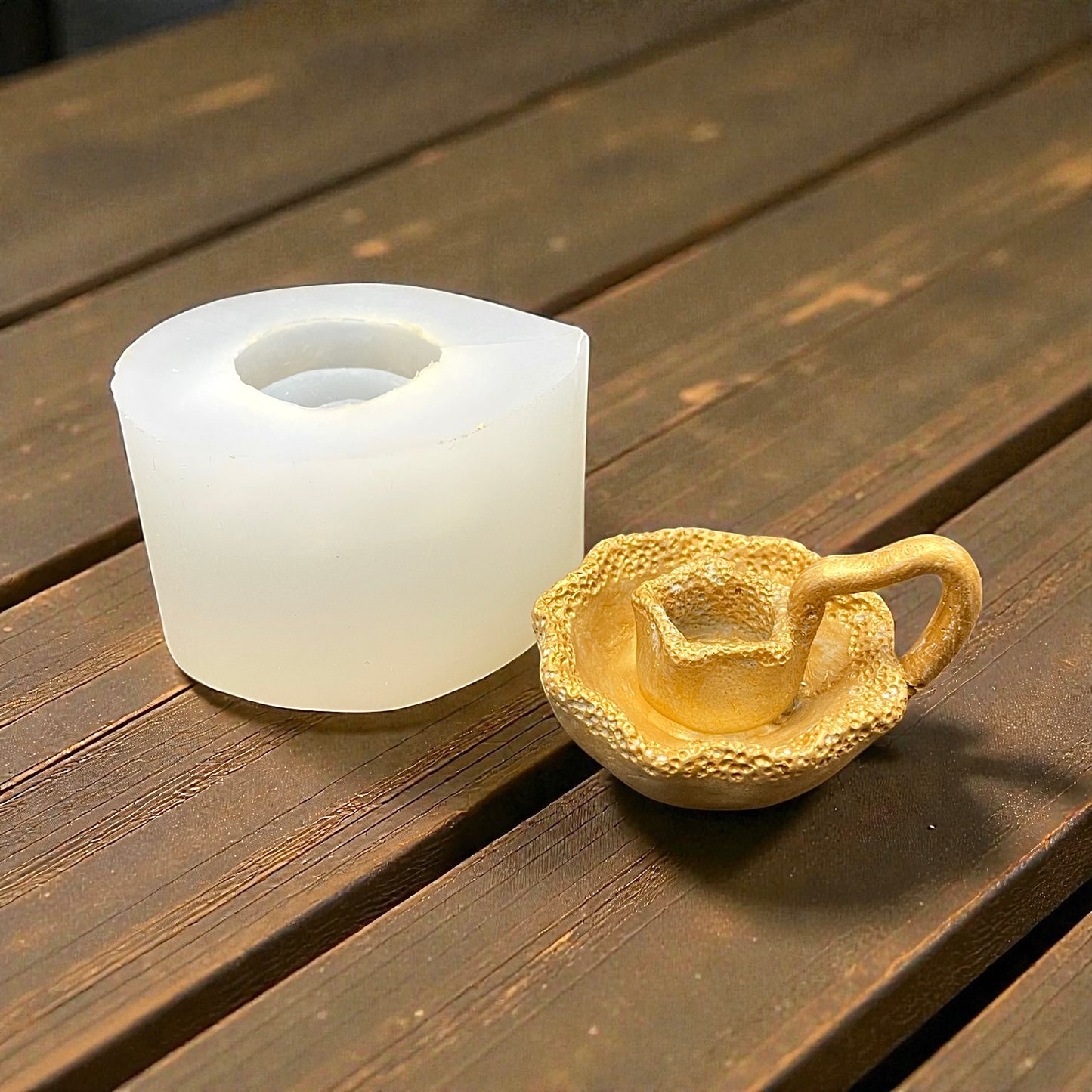 Silicone mold for 0.5” small taper candle holder