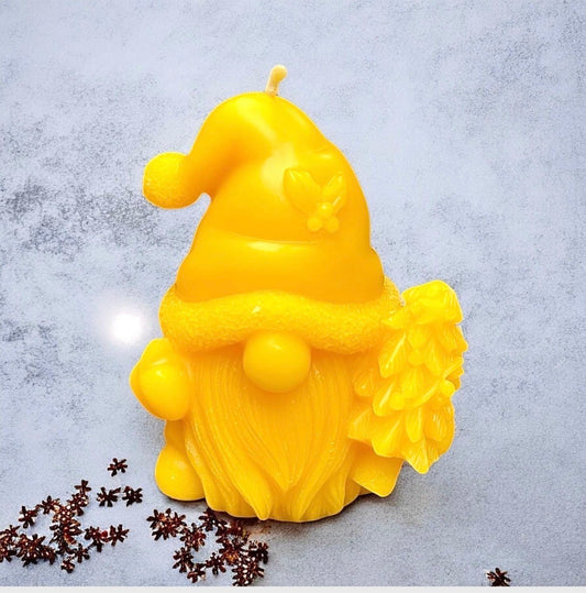 Pure beeswax candle - gnome 3.5”