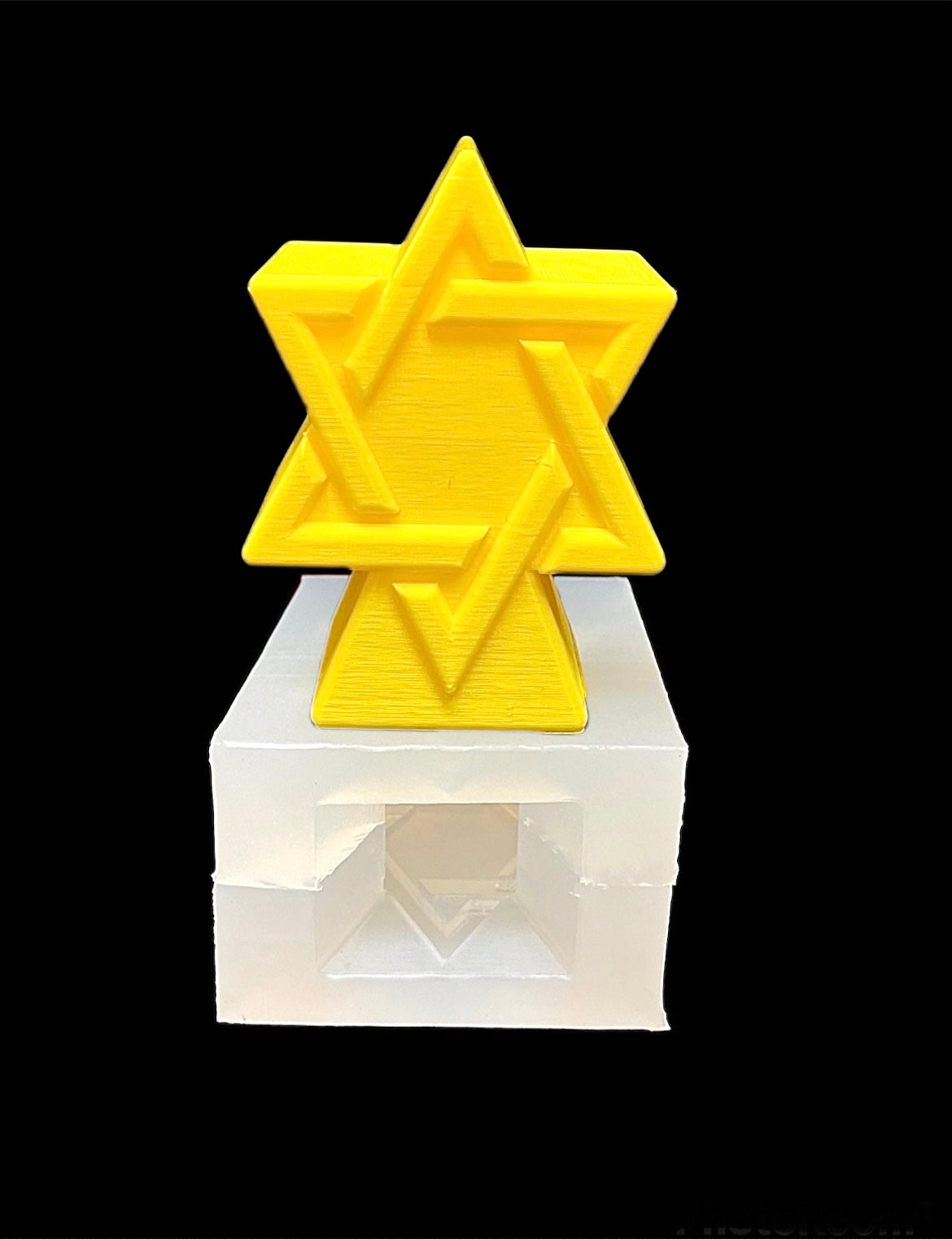 3D Silicone star of David candle Soap Mold - resin mold - 3.5”