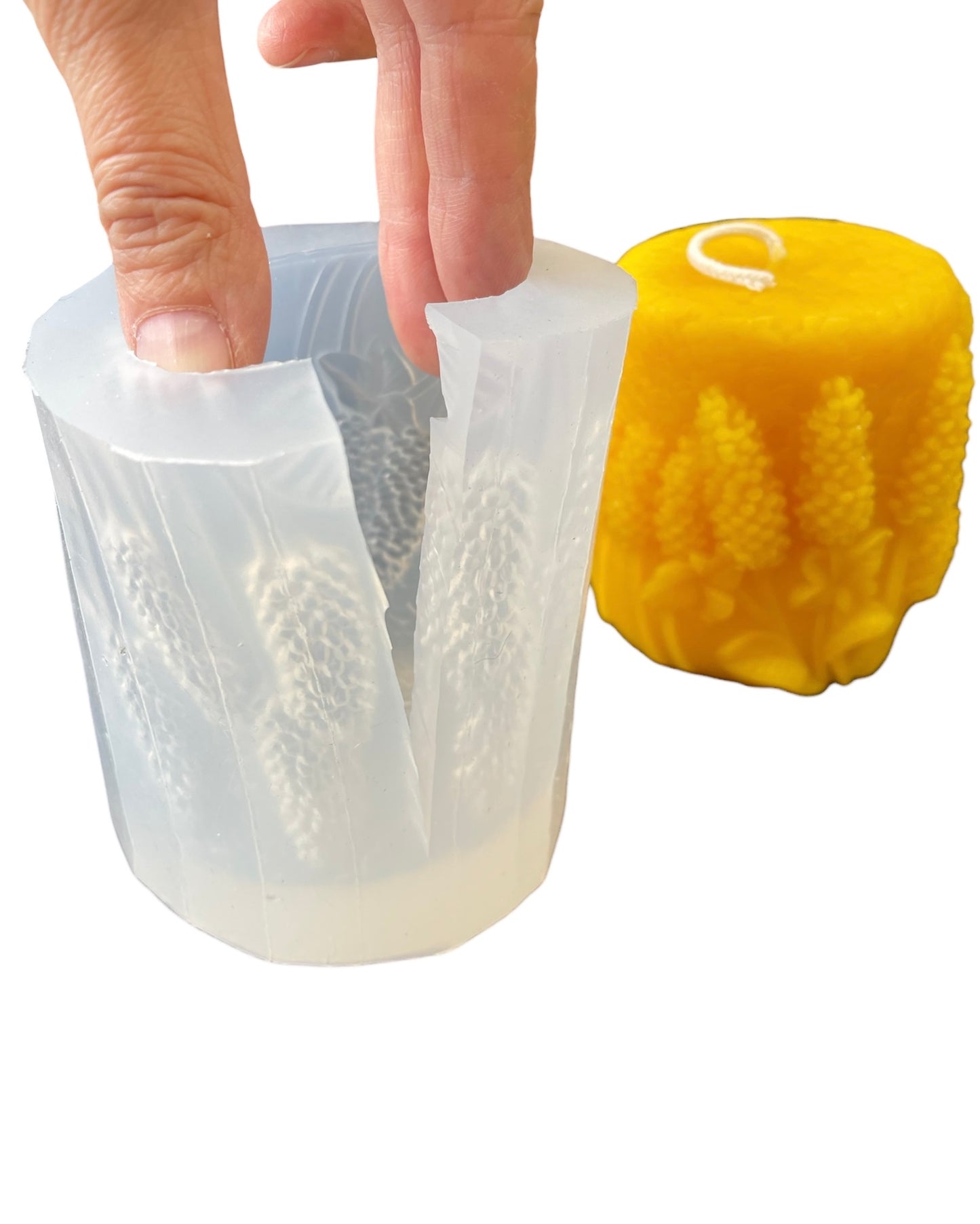 Lavender pillar candle mold