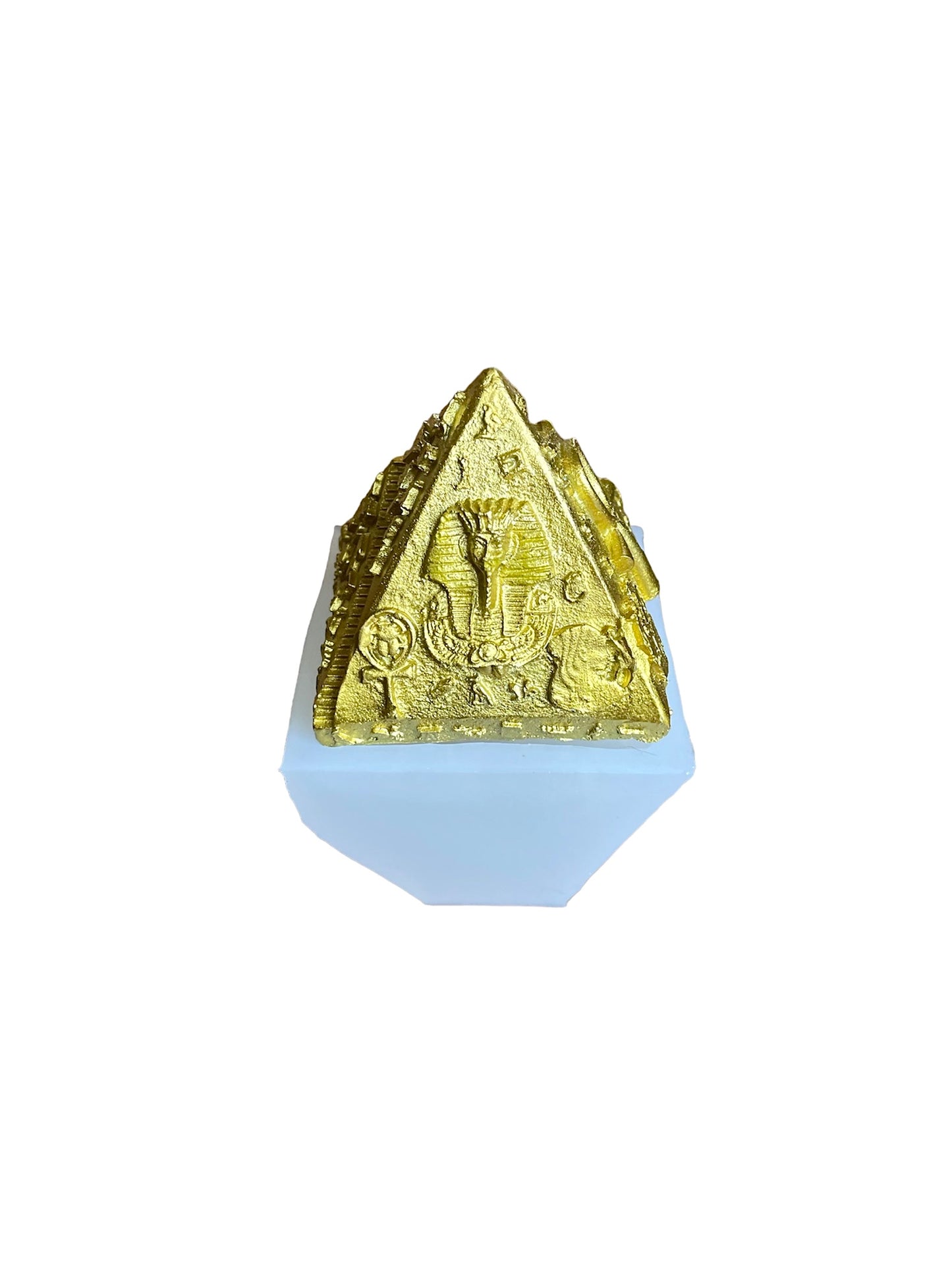 Silicone Egyptian pyramid mold - candle soap resin mold - 3”