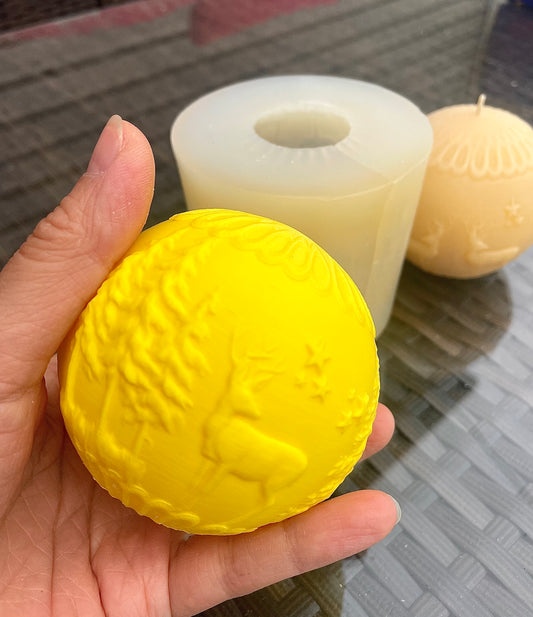 Christmas ornament ball mold 3”