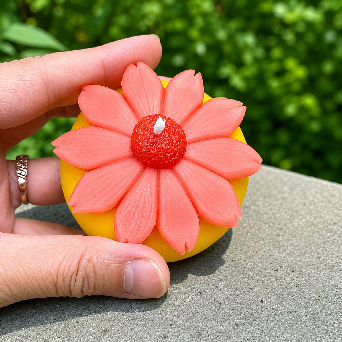 3D coneflower mold for candle soap