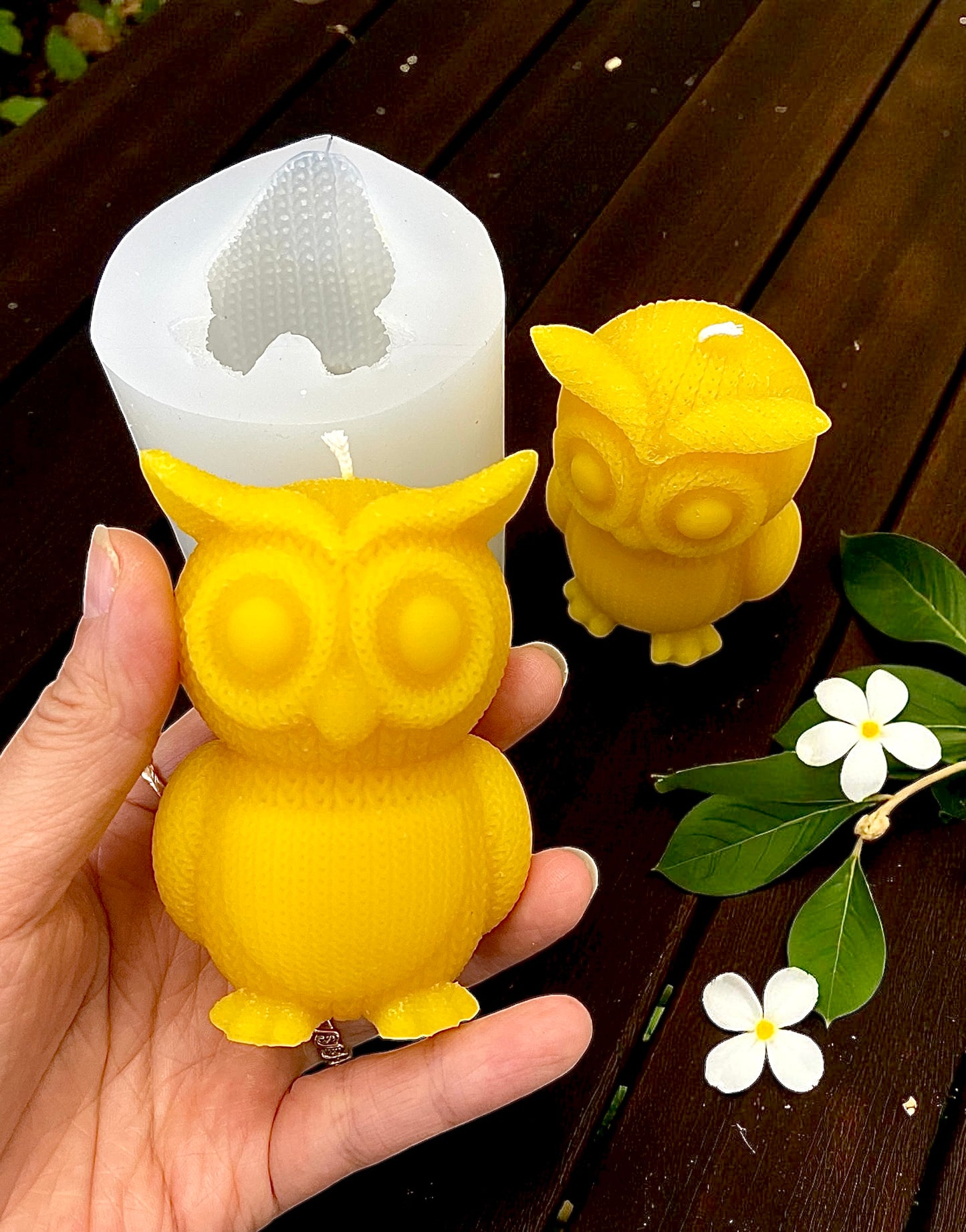 3D silicone mold - crocheted owl 3.25”