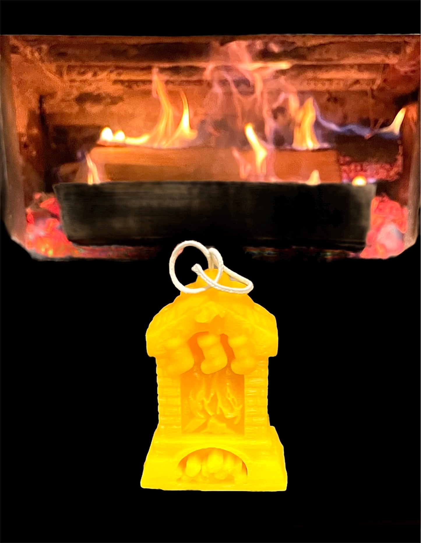 3D silicone fireplace mold for candle soap ornament