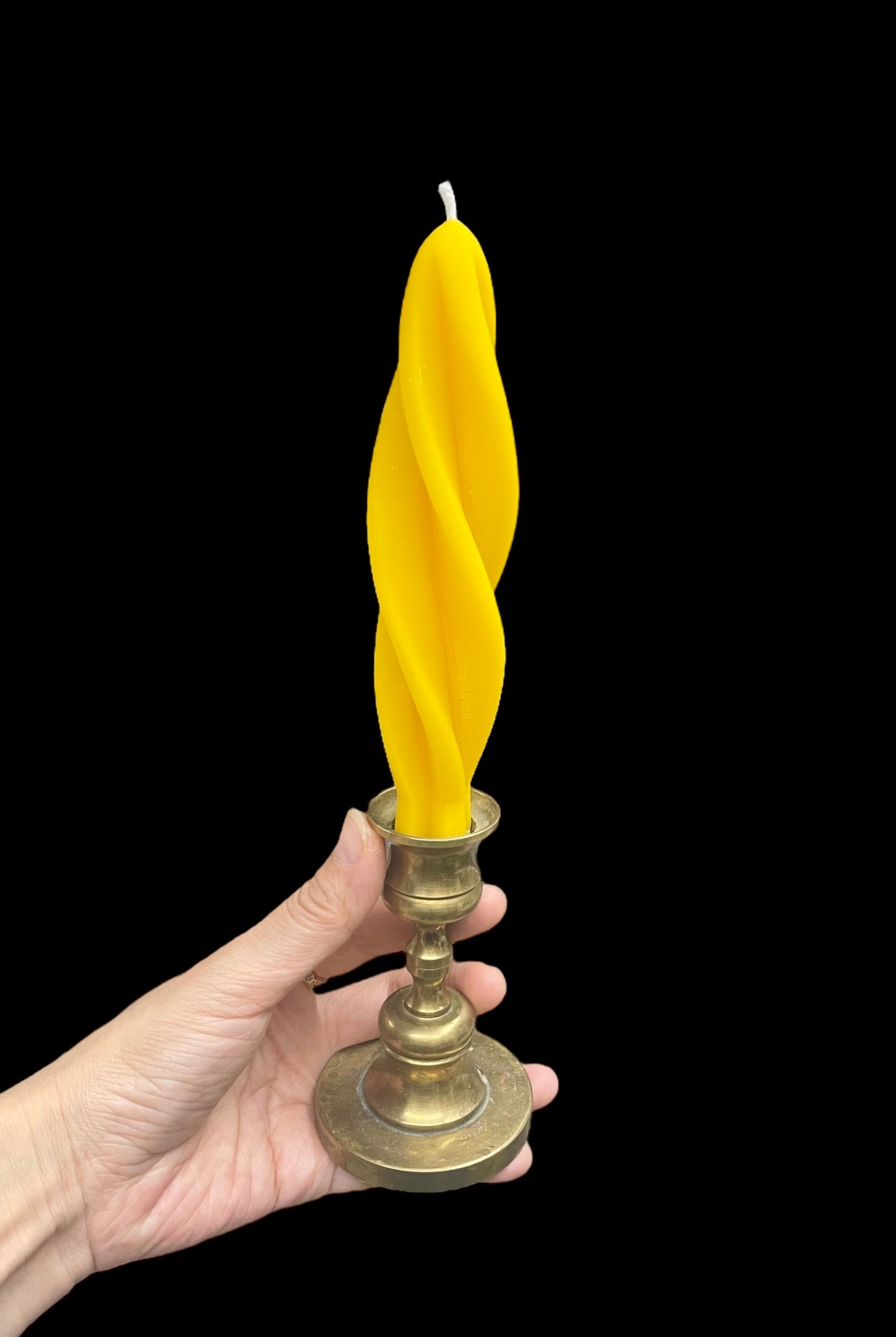 6” Twisted taper candle mold - spiral feathered twisted candle mold