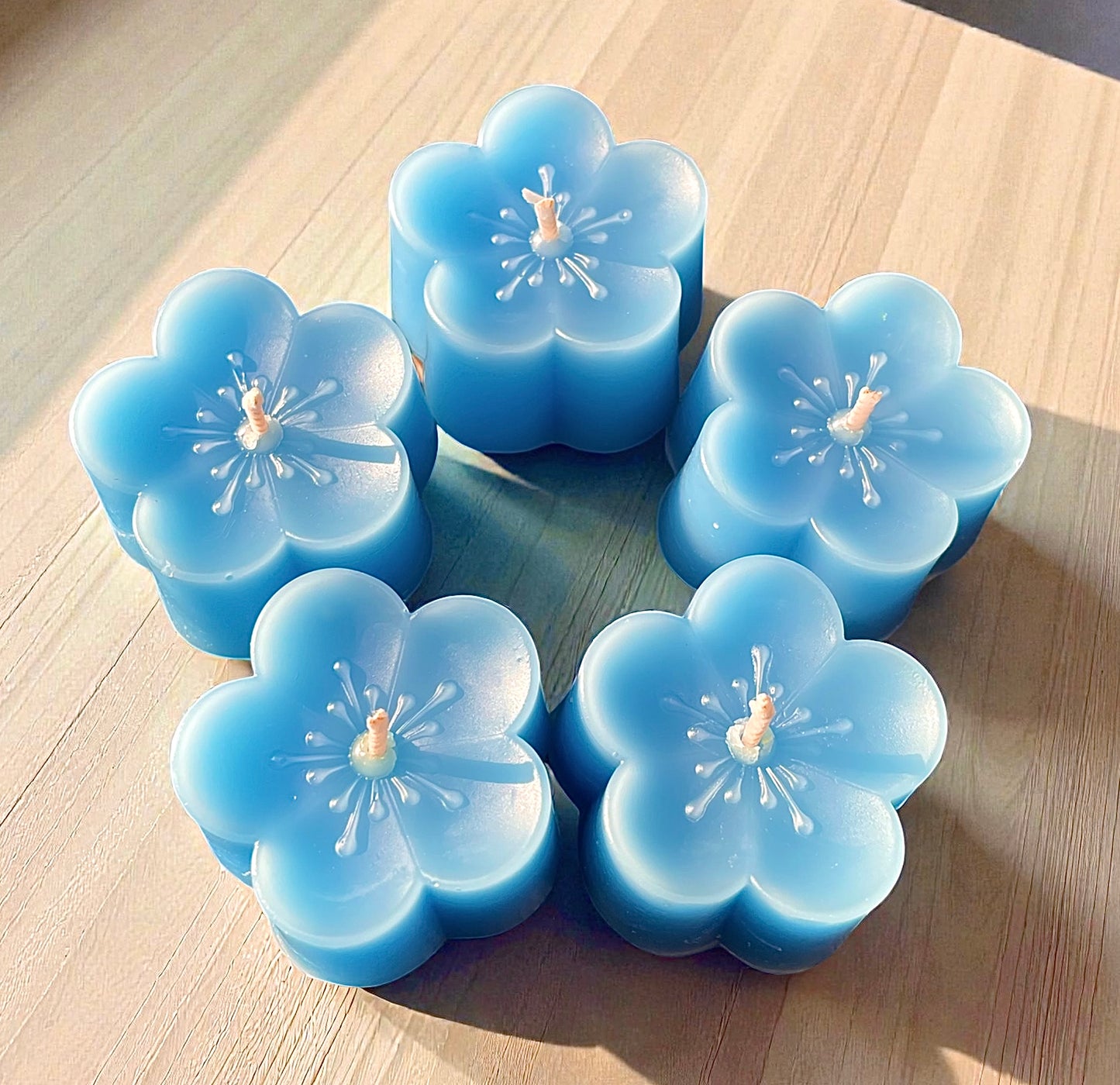 Silicone cherry blossom flower mold for candle soap wax melt chocolate