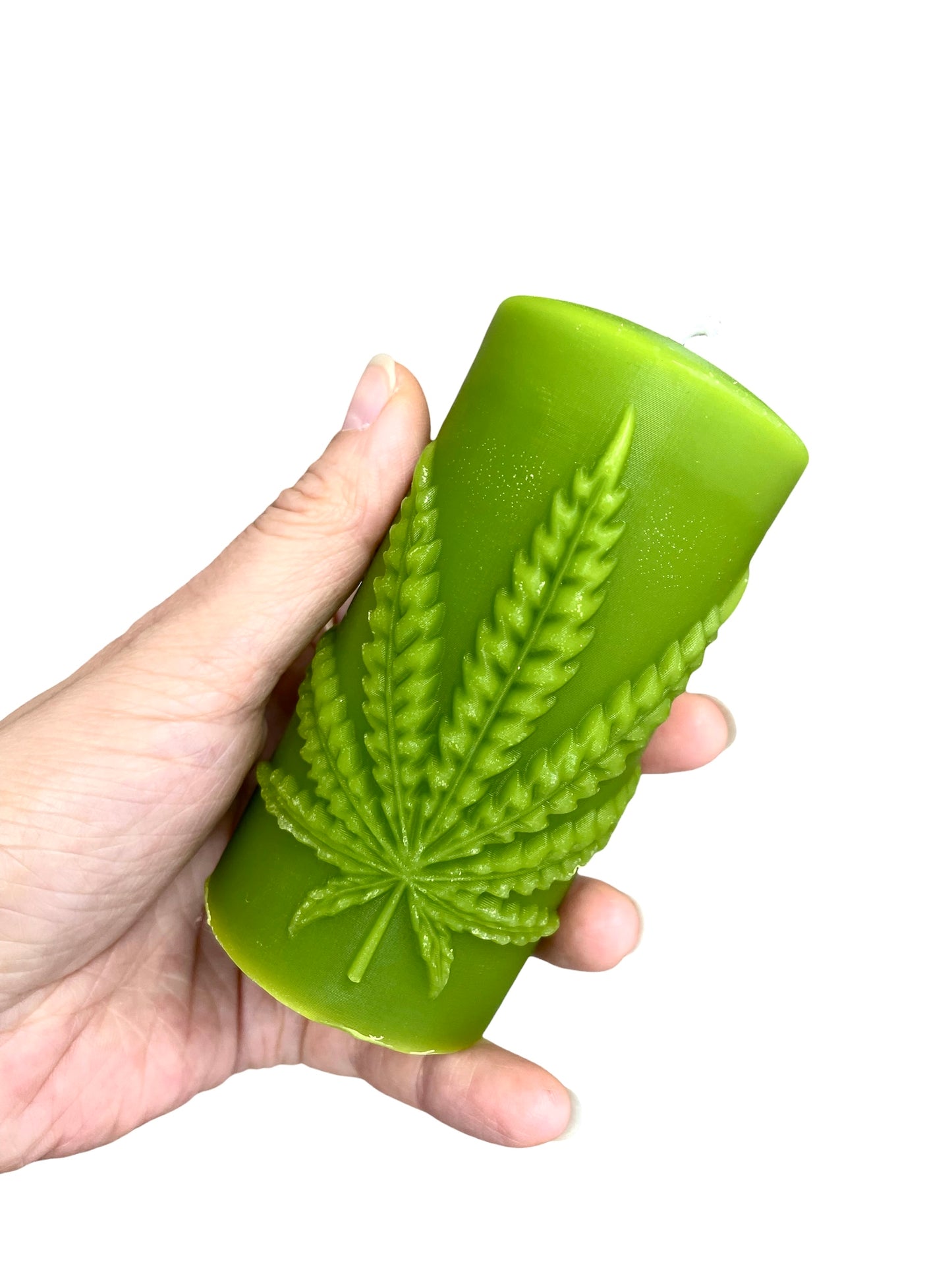 4” Silicone Mold with marijuana leaf - pillar candle - pot leaf - homemade