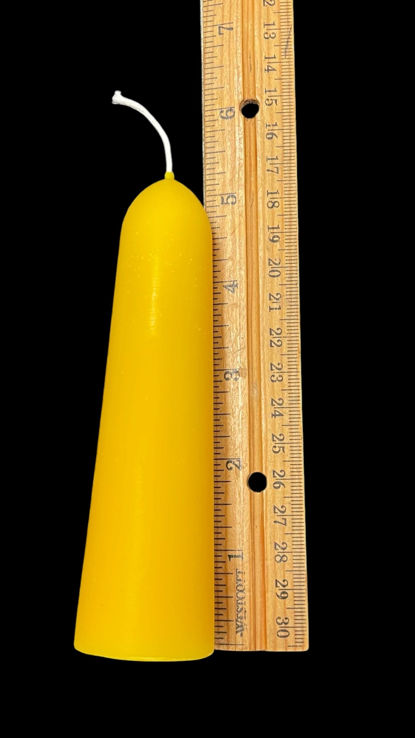 A pair pure beeswax stubby taper candles 5” - 15 hrs