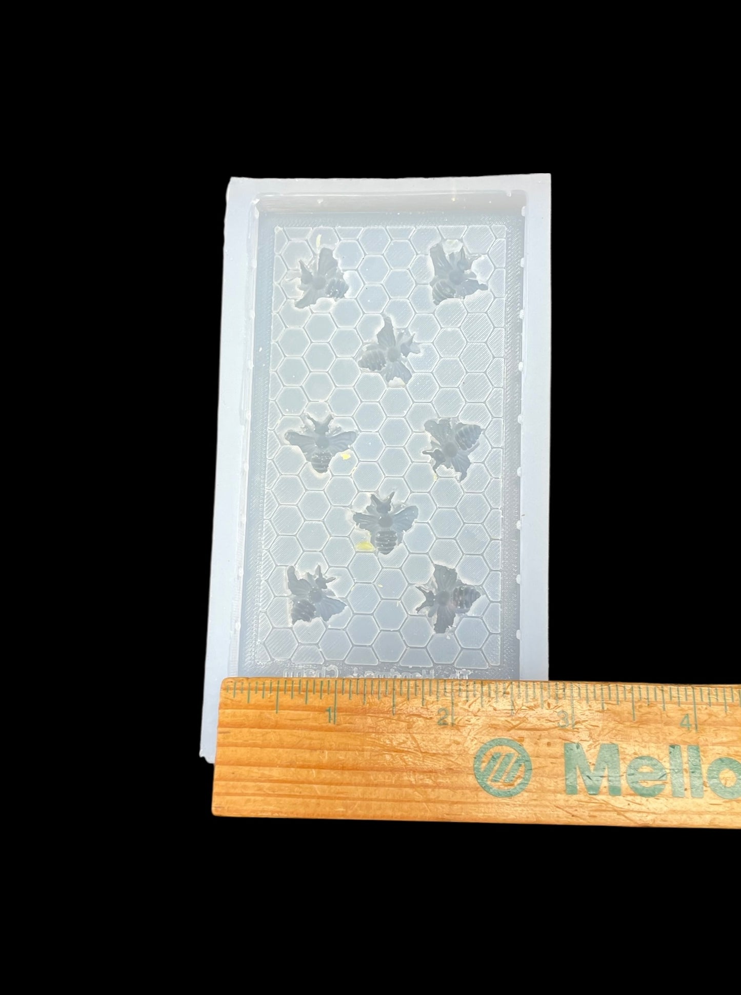 Silicone Hive frame candle mold - honeycomb honeybee candle mold - set of 2 - flat candle mold