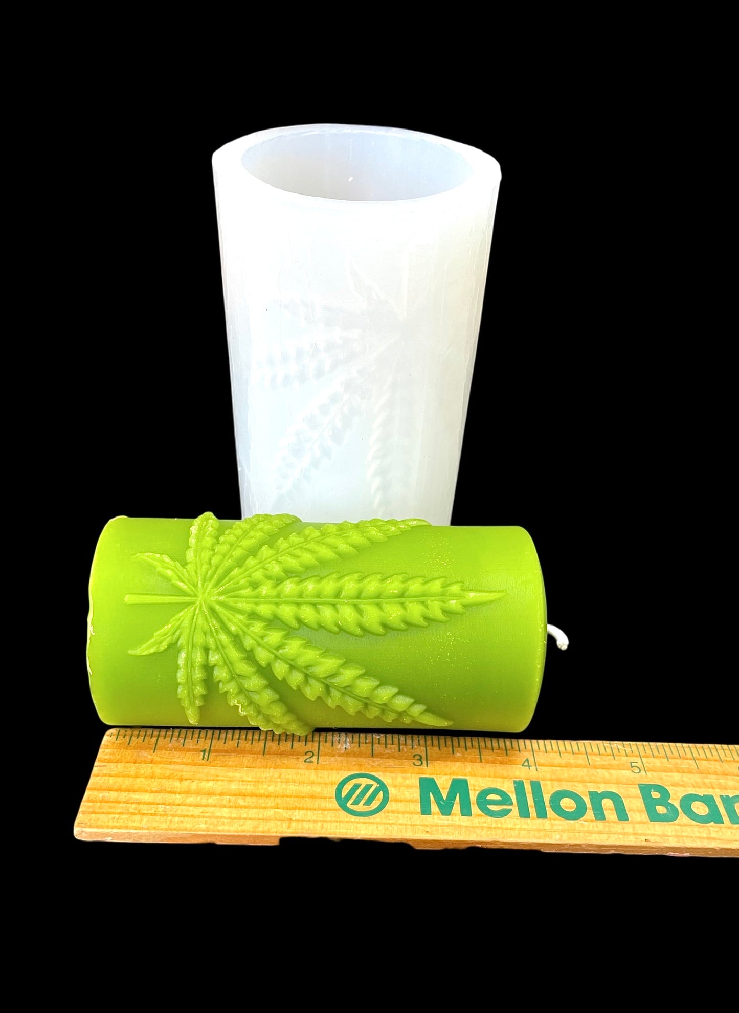 4” Silicone Mold with marijuana leaf - pillar candle - pot leaf - homemade