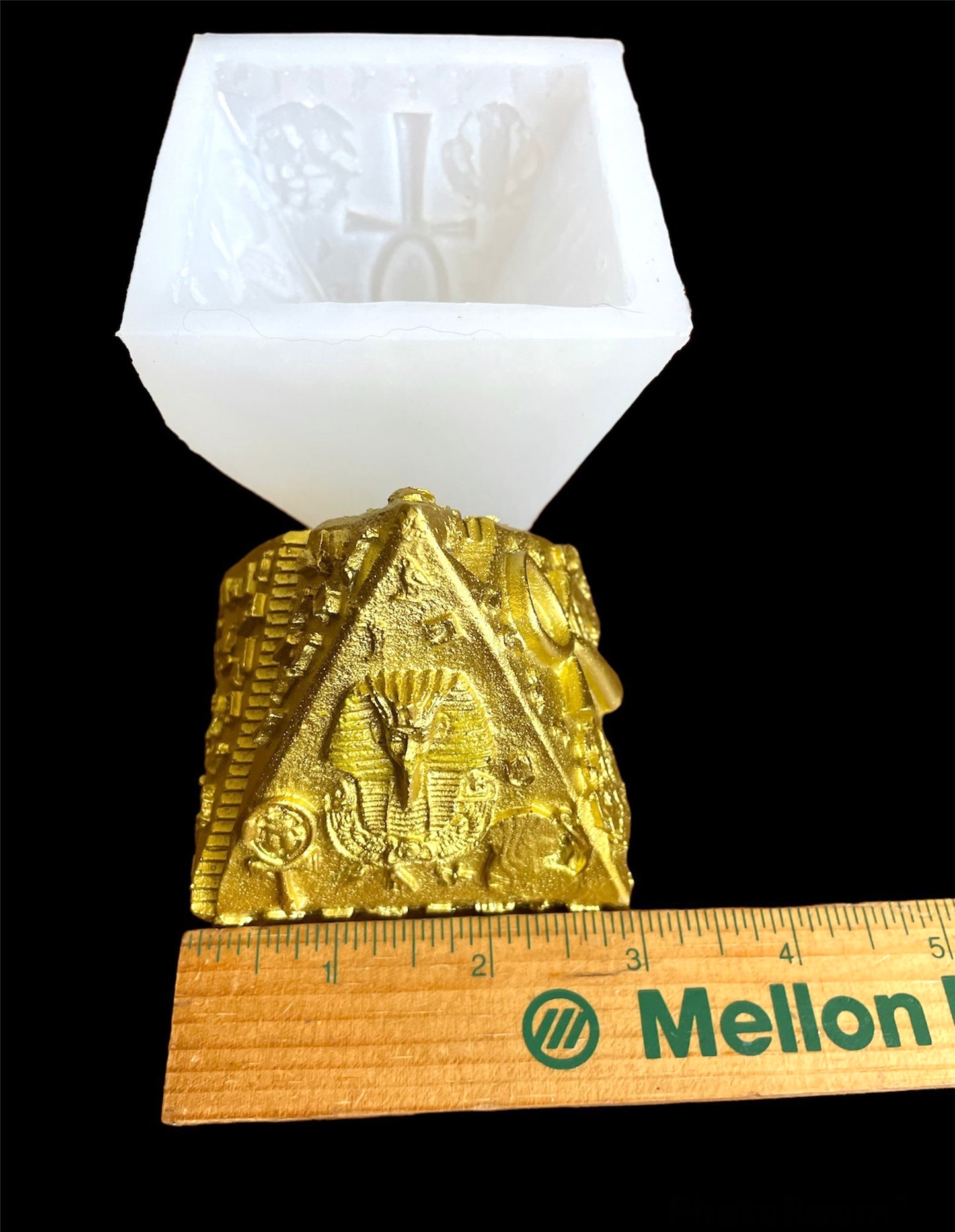 Silicone Egyptian pyramid mold - candle soap resin mold - 3”