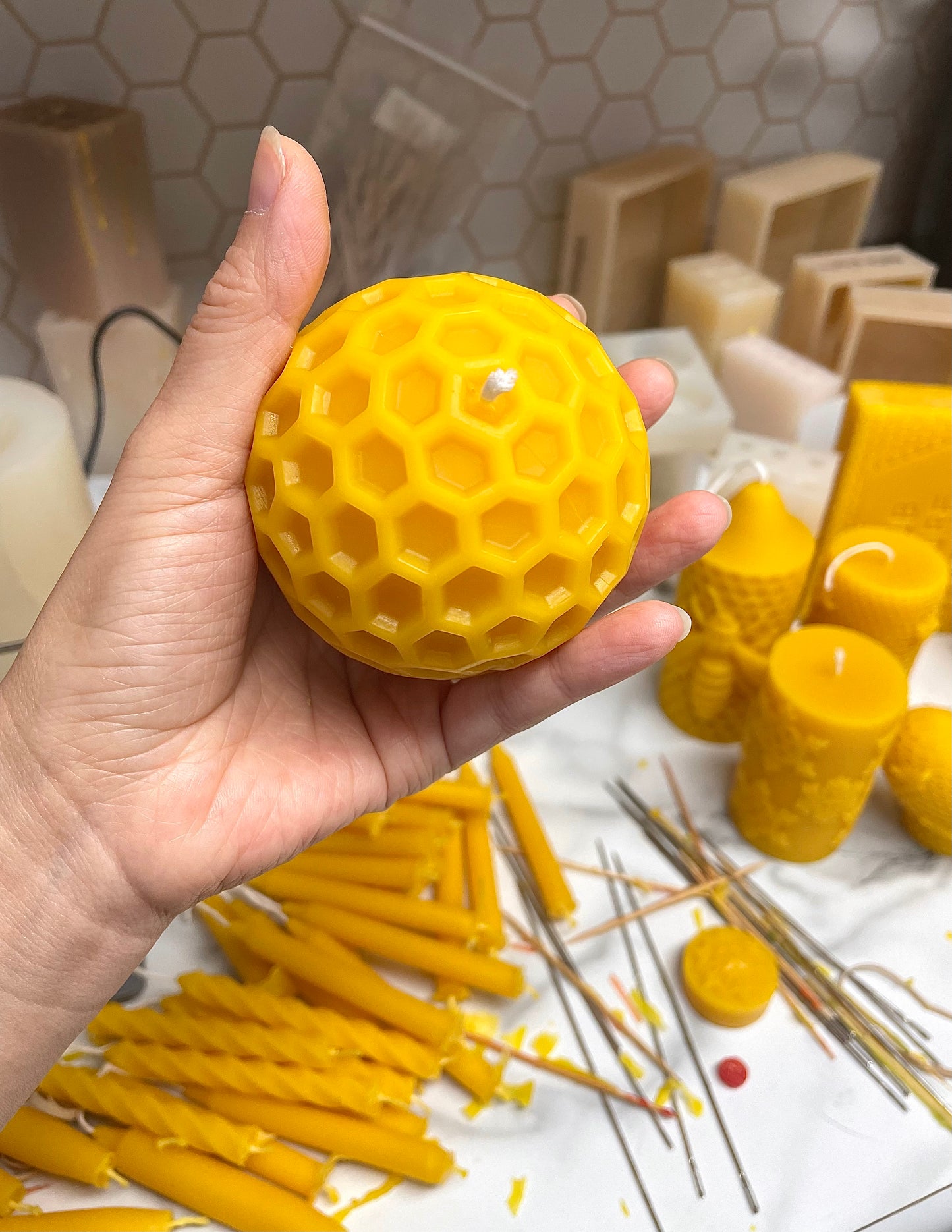 3D Honeycomb ball mold 3”