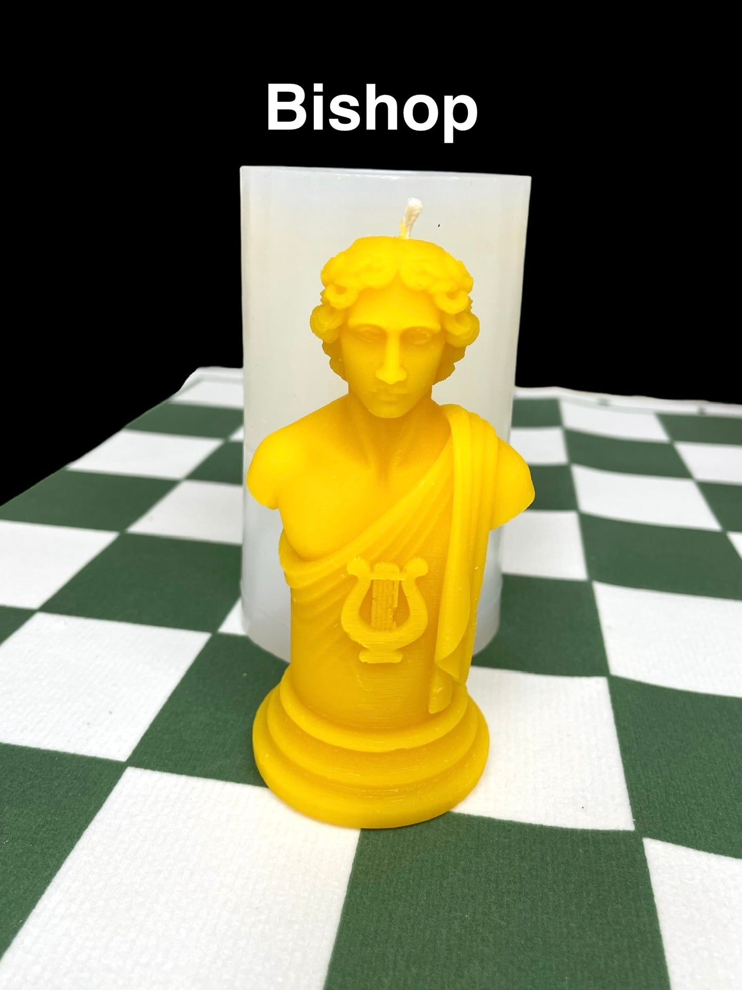 Silicone mold for mythological chess piece