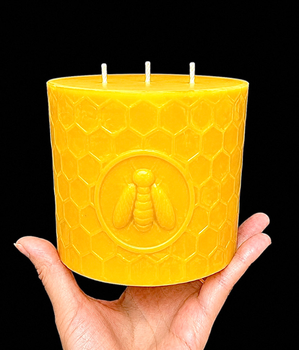 Large silicone honeycomb honeybee pillar mold - 4”x4.5”