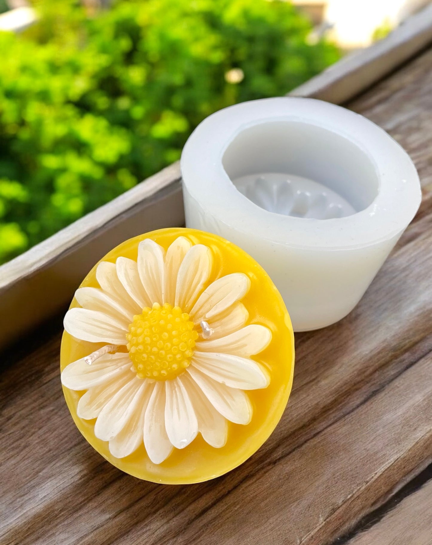 Daisy flower mold for soap, lotion bar, candle