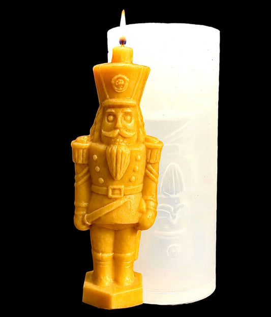 6” 3D nutcracker mold for candle soap resin ornament