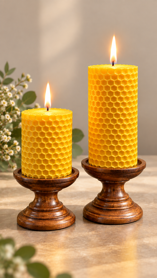 Silicone honeycomb pillar candle Mold - soap resin mold - 3'' wide