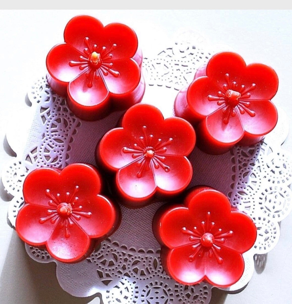 Silicone cherry blossom flower mold for candle soap wax melt chocolate