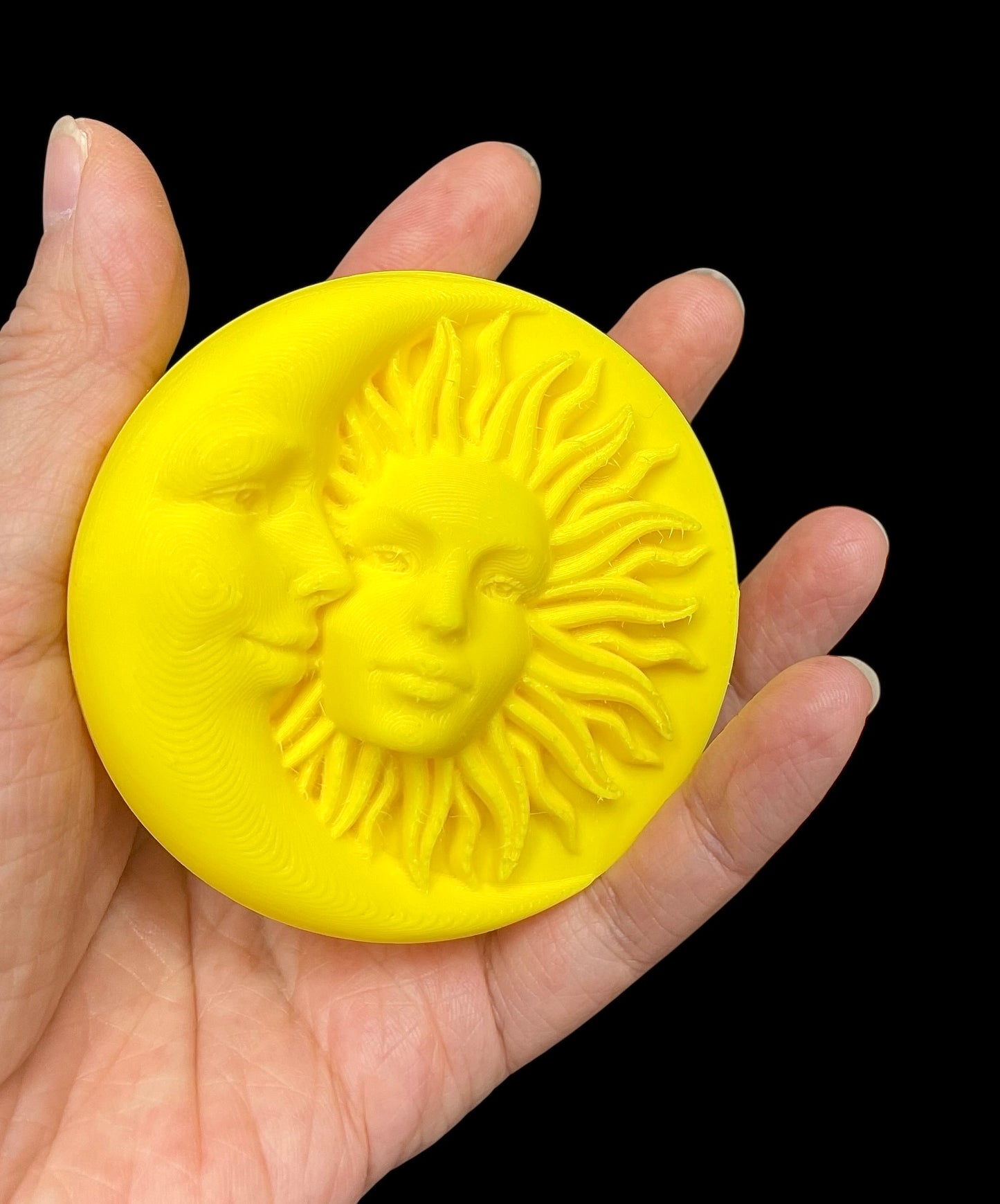 Silicone sun and moon soap mold 2.75”