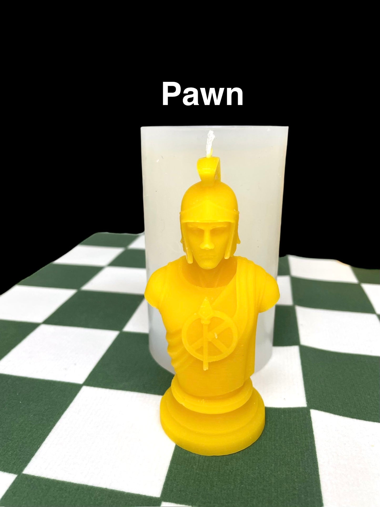 Silicone mold for mythological chess piece