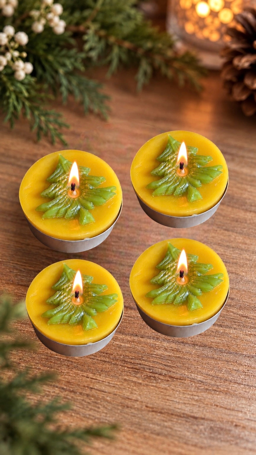 Silicone Christmas tree tealight mold