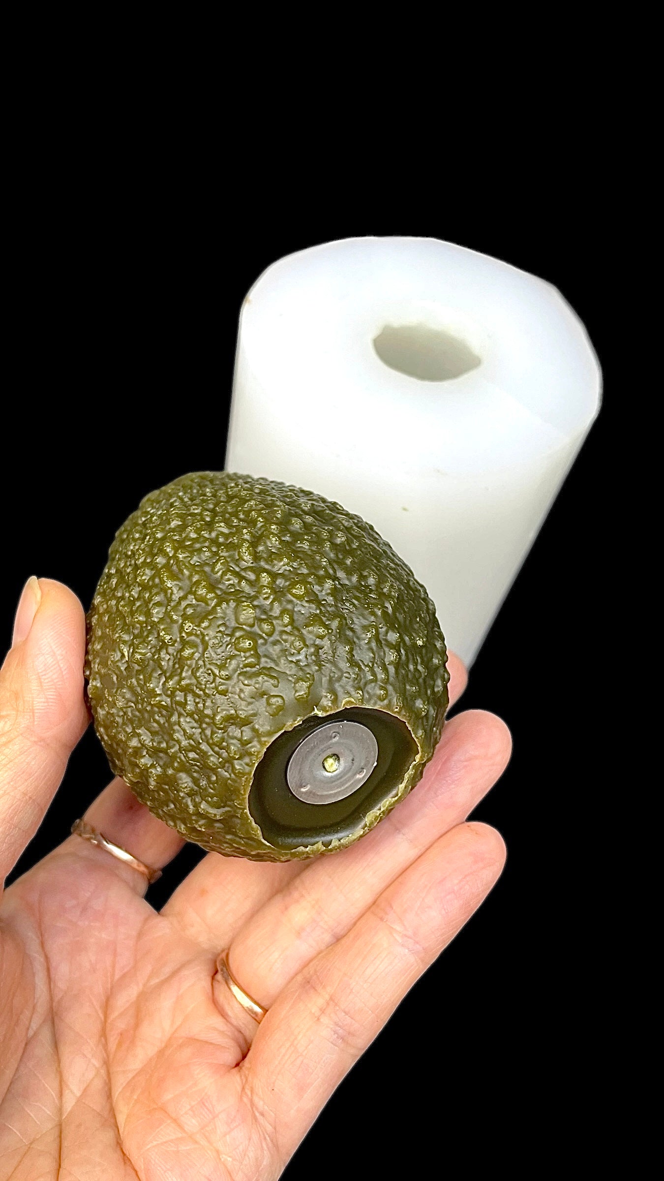 3D realistic avocado mold for candle soap resin - food grade