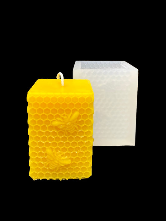 Square pillar honeycomb honeybee mold - 2 1/4” x 3 1/4”